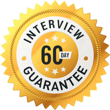 60 day interview guarantee badge.